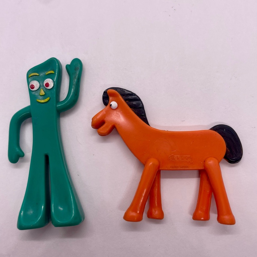 Vintage Gumby & Pokey Mini Action Figure Toys
